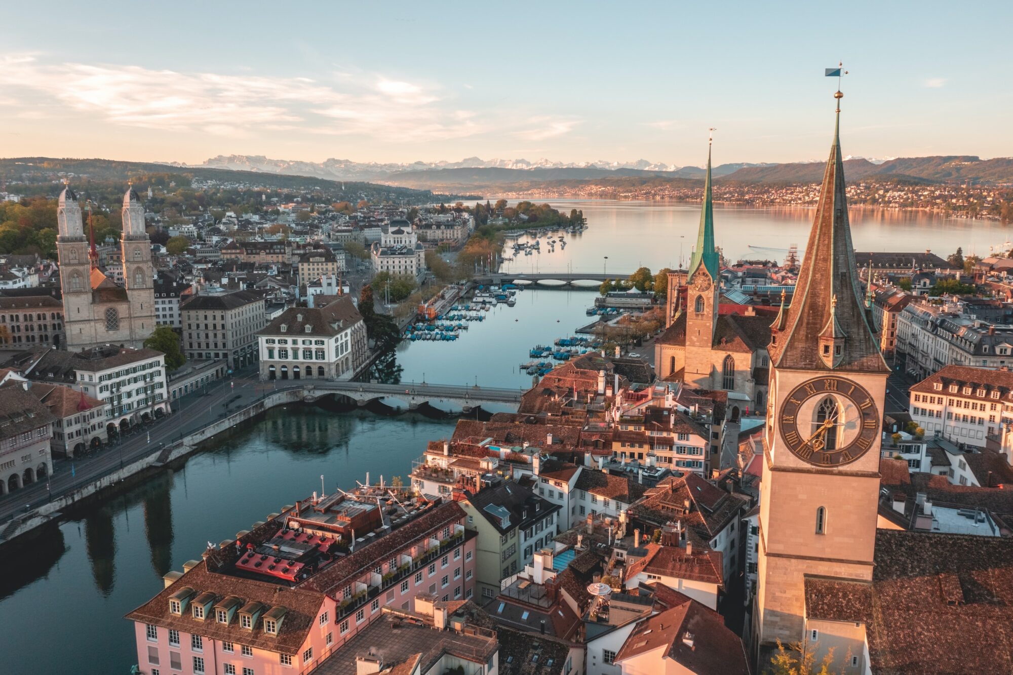 The city of Zurich with all its sightseeing attractions